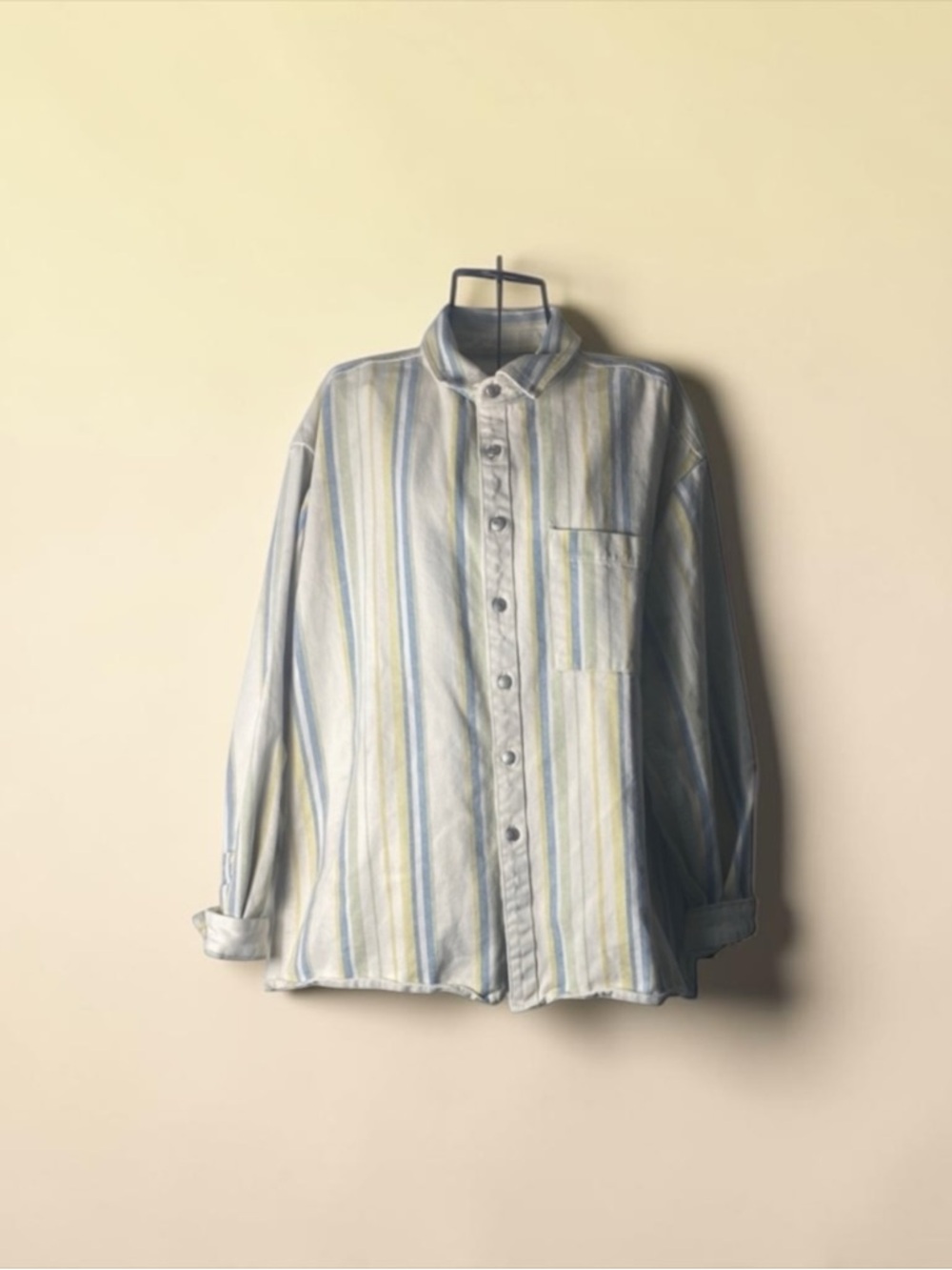 Zara Multicolor Striped Jean Jacket